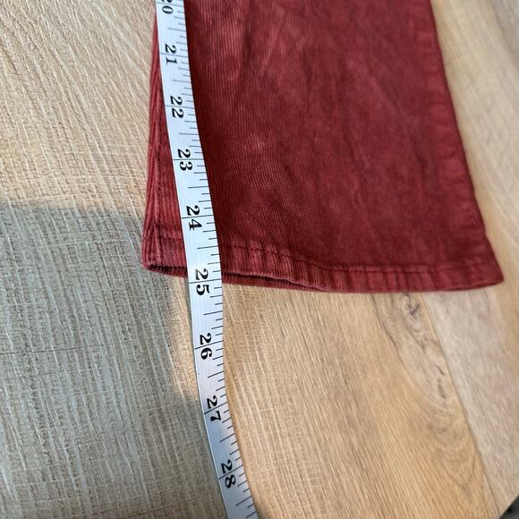 Madewell Cali Demi Button Fly Corduroy Pants Rust Orange 31 - Picture 10 of 10